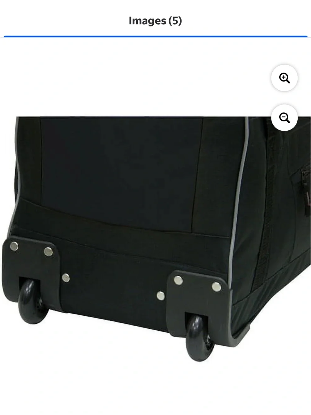 Black Rolling Duffel Bag for Men
